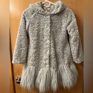 Chasing fireflies light blue soft luxurious faux fur light blue girls size 10.